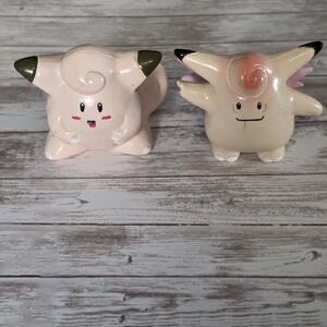Vintage TOMY Pokemon Clefable Clefairy PVC Figure CGTSJ Bundle Pink Retro Toys
